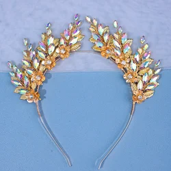 Trendy Style Crystal Hairband Flower Headband For Women Party Prom Bridal Wedding Hair Accessories Jewelry Band Headband Tiara