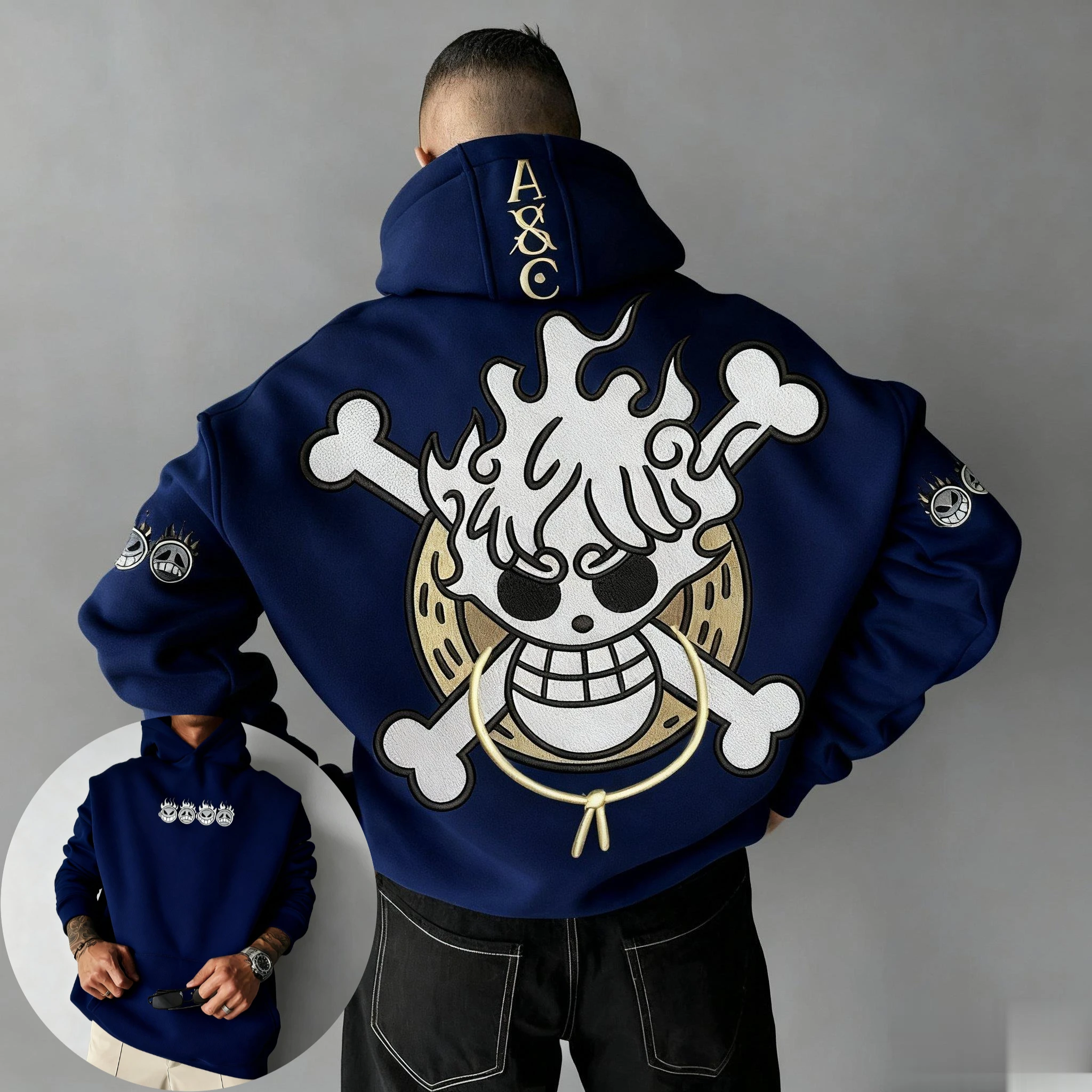One Piece Hoodie Anime Unisex Oversized Grafikdruck Sweatshirt Streetwear Herbst Winter Casual Fitness Langarm Neu Y2k