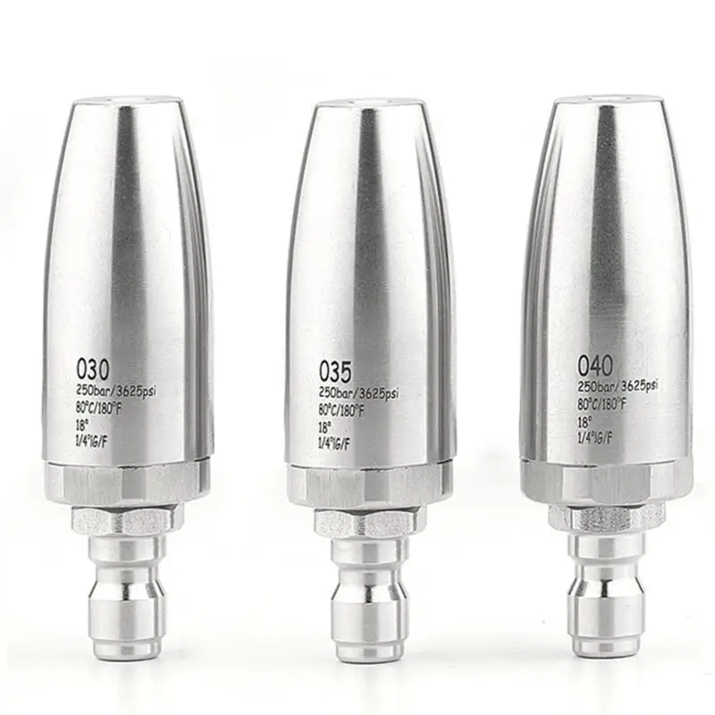 30/35/40/45/50 360° Stainless Steel Swivel Pressure Washer Nozzle Quick-Connect Lotus Spray Head For Tree Bark Rust Removal