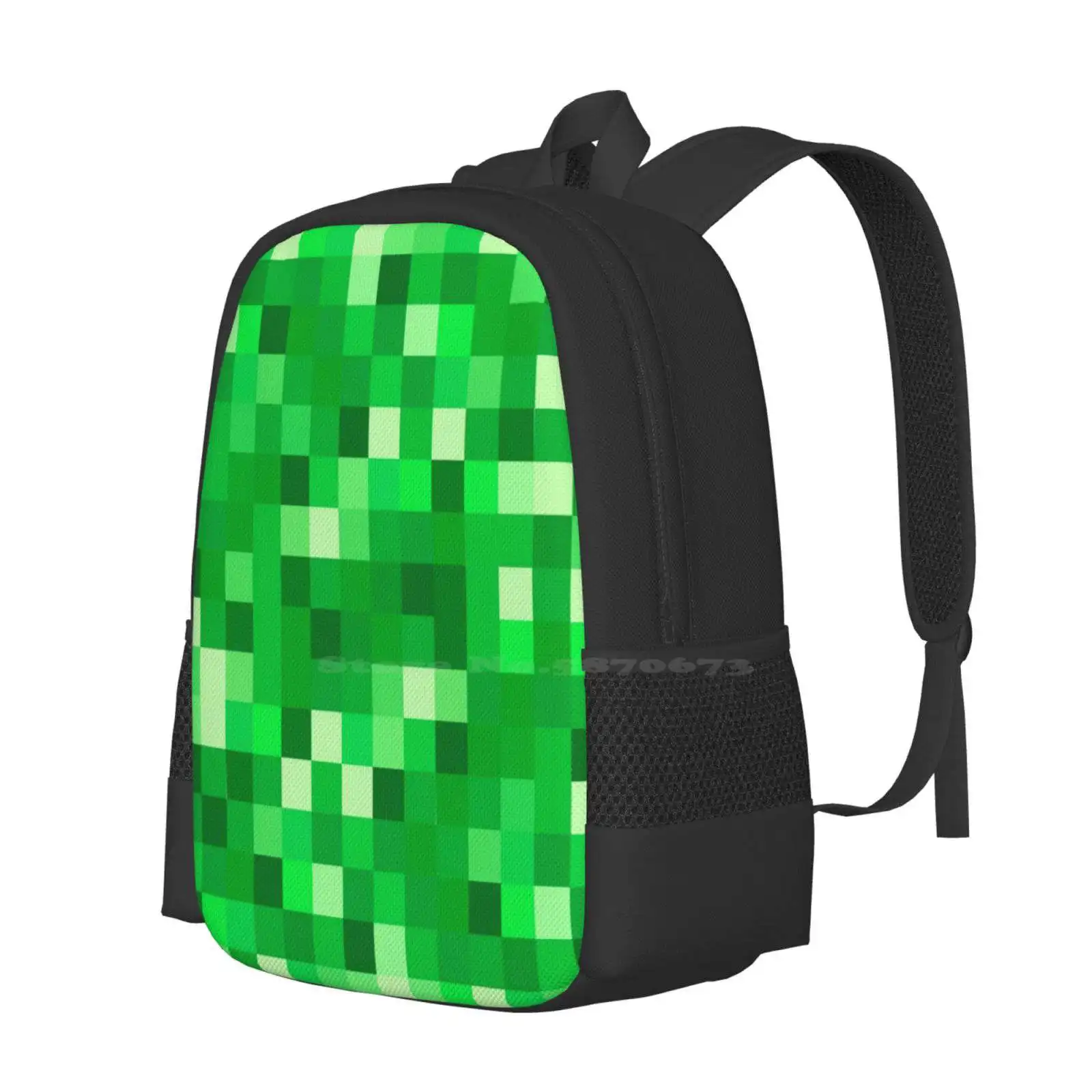 Mochila con estampado 3d para estudiantes, bolsa con patrón, estilo Kawaii, Mobs maliciosos para jugadores