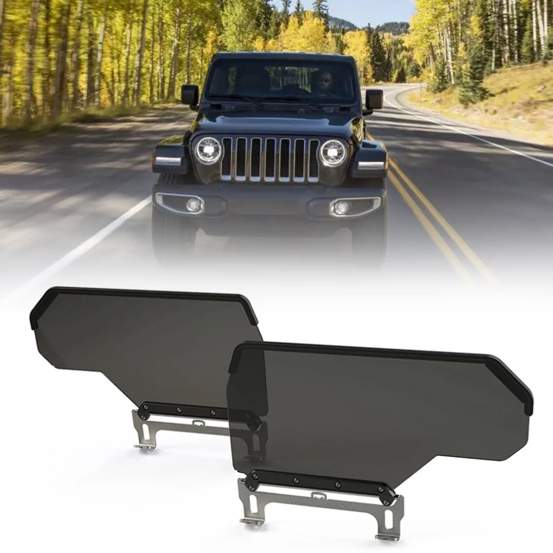 

2Pcs Car Left & Right Sun Visor Windscreen Sun Shade Sun Shield For Jeep Wrangler JL 2018-2020