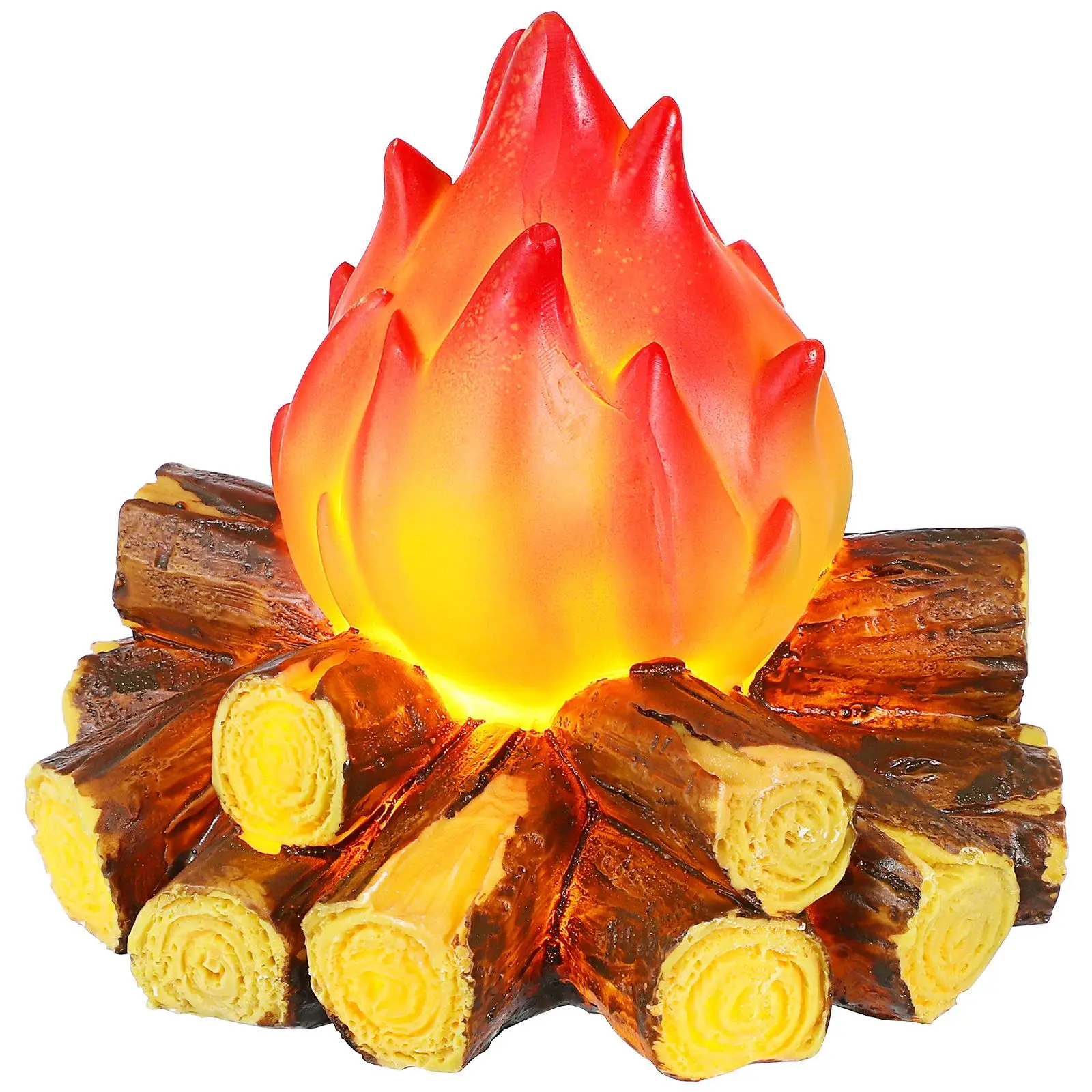 

Night Light Simulated Flame Lamp Desk Halloween Decoration Props House Resin Fireplace