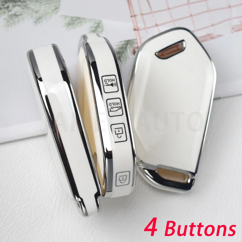 Silver Line Car Key Case Cover For Hyundai for Kia Carnival EV9 Picanto GT Line 2024 Smart Remote Key Auto Accessories