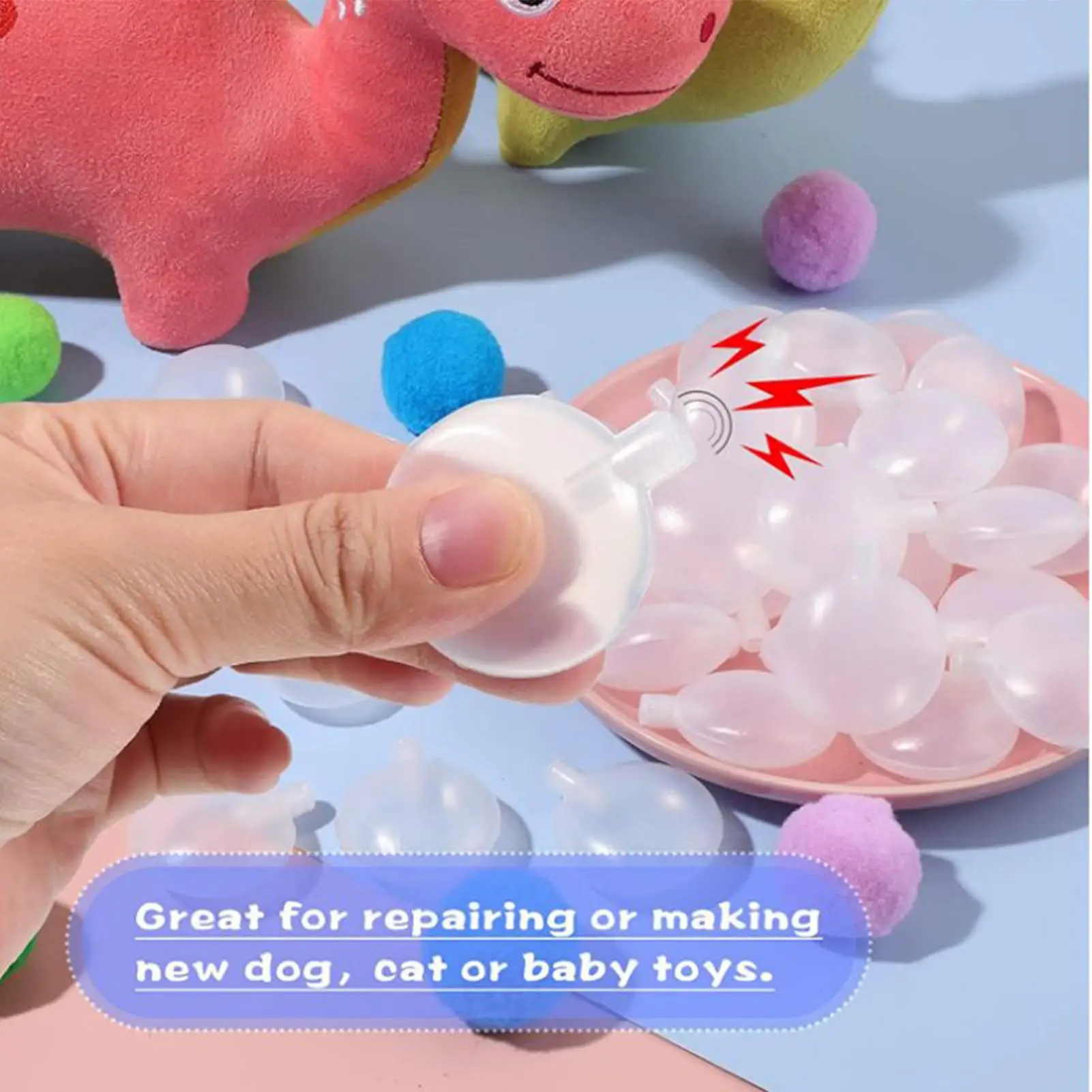 Dog Toy Squeakers 20 Pieces Replacement Noise Maker Insert for Plush Stuffed Animal Doll Repair Craft Workshop DIY Pet Project