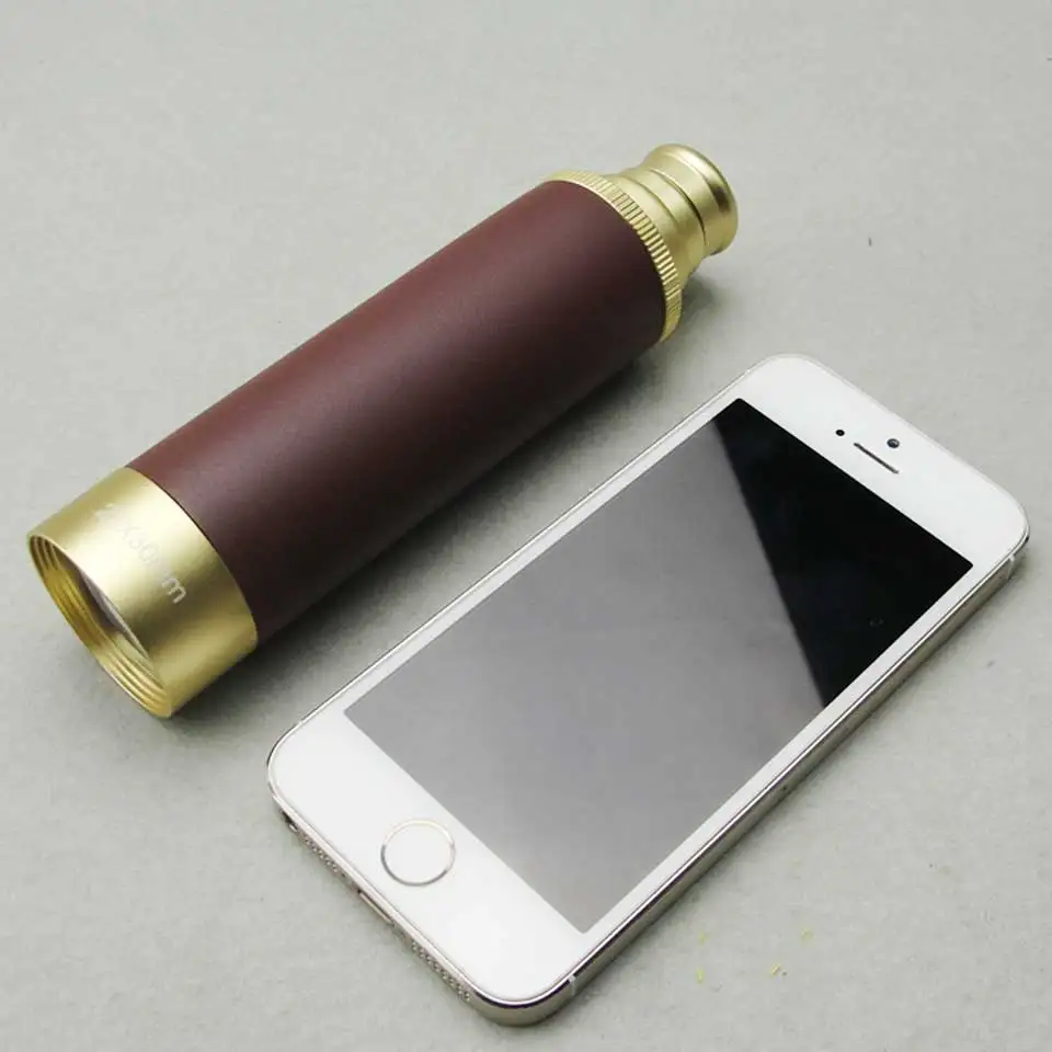 Hunting Monocular 25x30 Retractable Style Pirate Telescope BAK4 Prism Pocket Navy Sliding Focus 25 Jnash 135mm / 5.3in 1.2mm