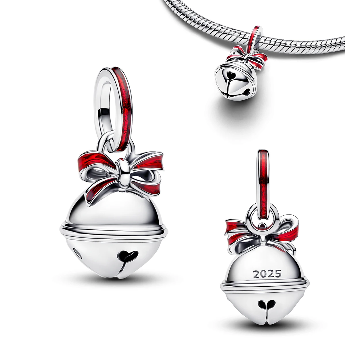 الأصلي 925 فضة عيد الميلاد سحر فراشة القمر أقراط الخرز المعلقات صالح سوار قلادة DIY غرامة مجوهرات هدية #6