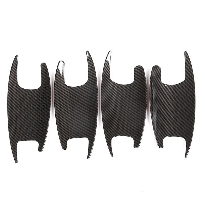 4pcs Carbon Fiber Style For Mercedes Benz W213 E Class 16-19 W205 C-class GLC X253 ABS Door Bowl Cover Trim Car Accessories