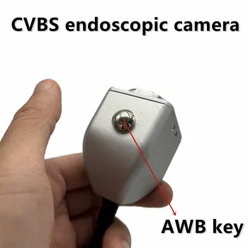 AWB 스위치 단추 5M 와이어 OSD 수의사 귀 의료용 CCD 내시경 카메라, ENT 검사 연결, 교육용 동물 의학 모니터