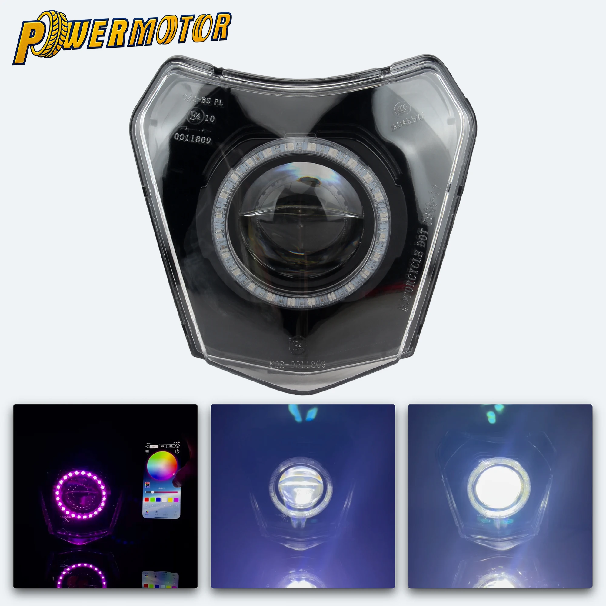 

Motorcycle RGB Head Light LED For KTM EXC SX XC XCW EXC-F Headlight Dirt Bike App Control 125-500 Enduro Motocross Modified Part