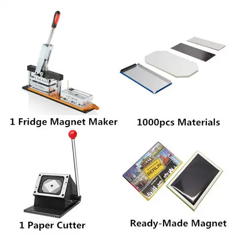 2024 New Hot Sales 90*65MM Fridge Magnet Machine Kit With 1000 Magnetic Components And Paper Cutter