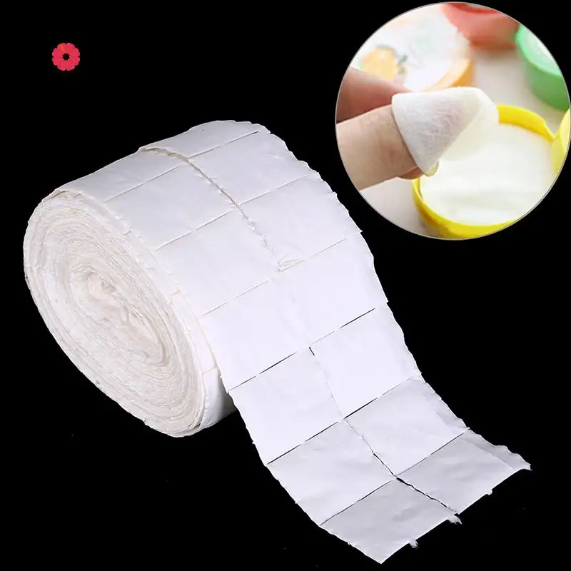 Toallitas blancas para limpieza de uñas, papel de limpieza de uñas, removedor de Gel acrílico, toalla de papel, almohadillas de algodón, rollo de salón de belleza, herramientas limpiadoras, 500 piezas