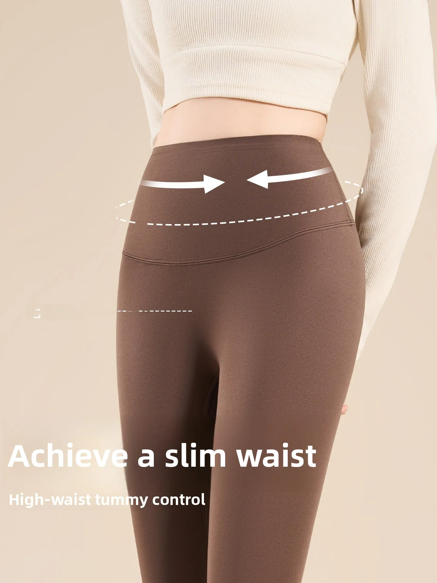 Women's Fce Lined arkskin Yoga Pants High Waist Long Tummy Control Slimming Warmth ing Sl Winter Bot