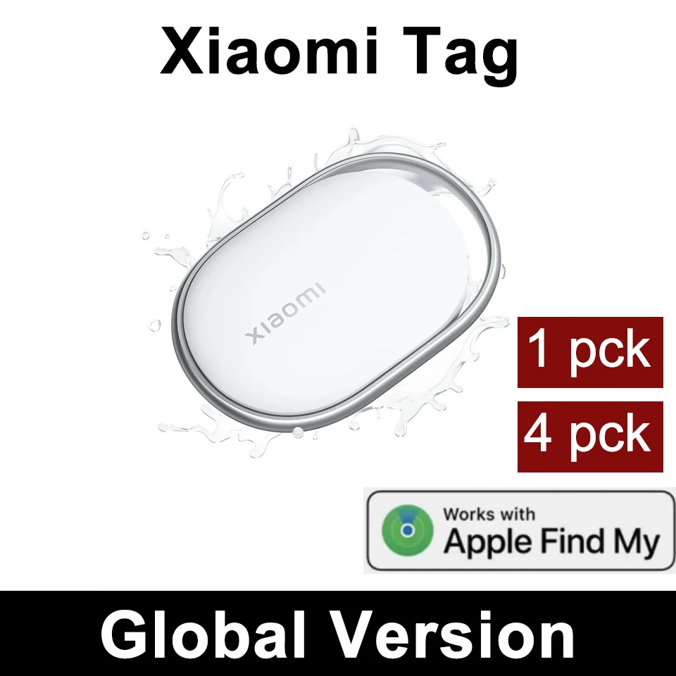 

Трекер Xiaomi, совместимый с Apple Find My и Google Find Hub, для iPhone, умное устройство против потери вещей, водонепроницаемость IP67, Bluetooth 5.4