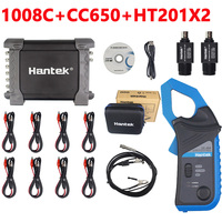 Hantek 1008C Portable PC USB digital Oscilloscope 8-channels Automotive diagnostic function Oscilloscope + HT201 + CC65 CC650