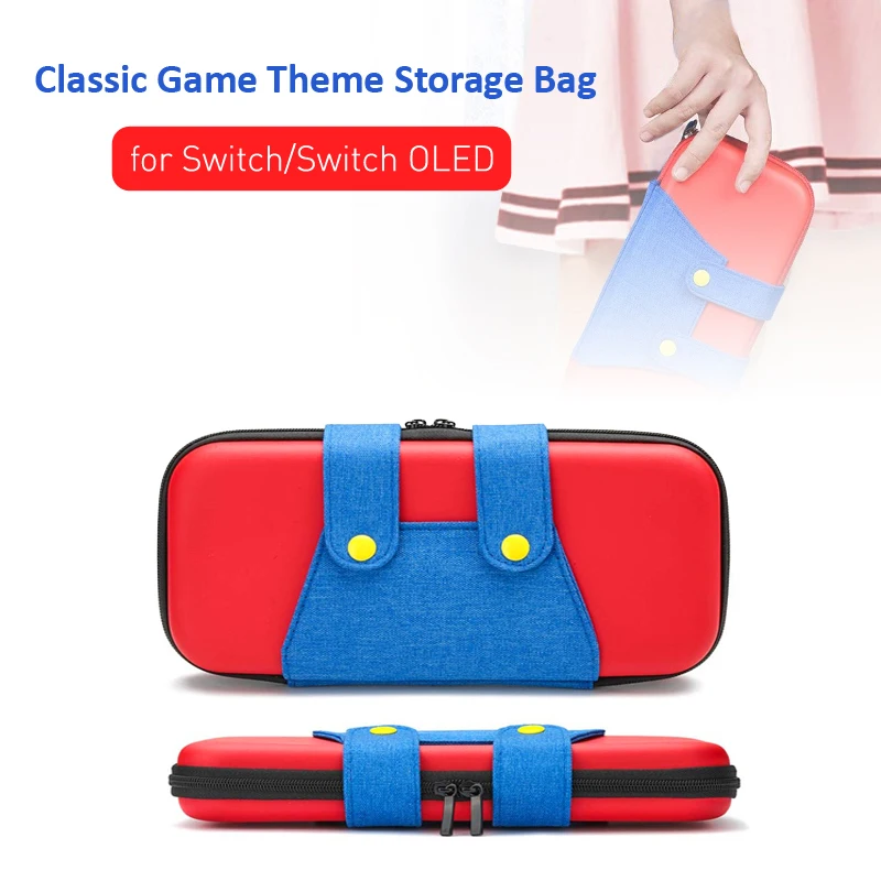 Étui de protection coloré pour Nintendo Switch OLED, sac de rangement, style Mari, coque de transport, accessoires de jeu