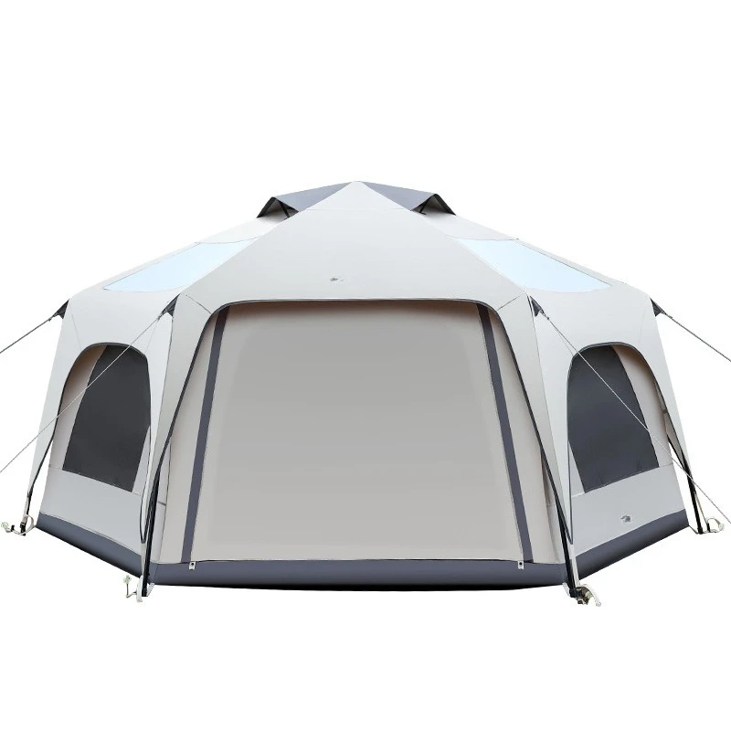 

Outdoor folding camping equipment Thickened silver coated sunscreen rain picnic camping mushroom tent