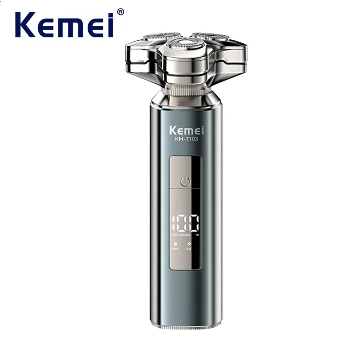 

Kemei TYPE-C Rechargeable Men Razor with Magnetic Detachable Head 3D Floating Head Shaving Machine Wet and Dry Electric Shaver