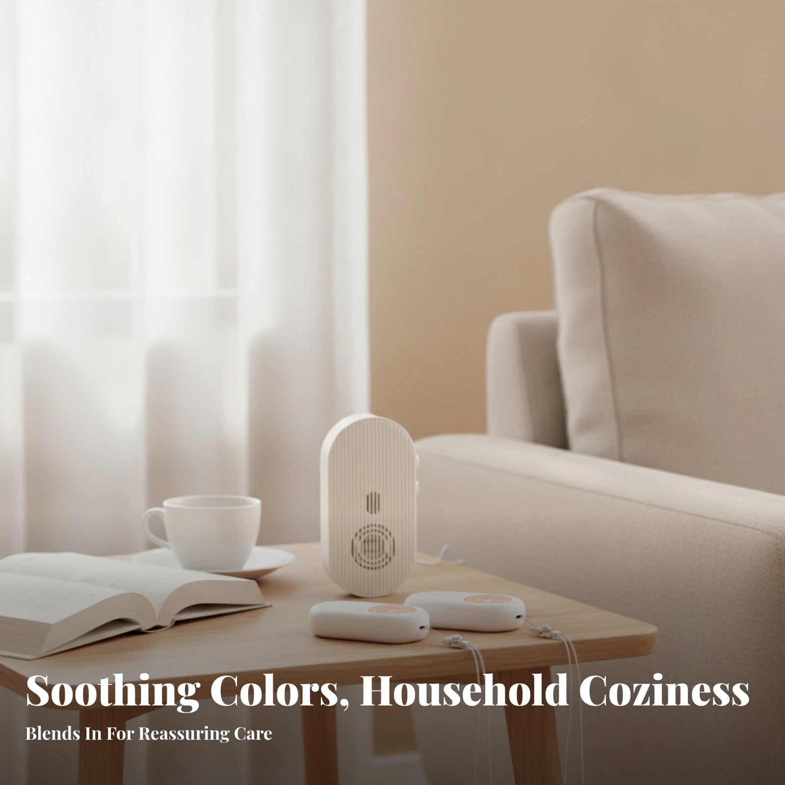 Handheld Call Button Single-Touch Call Bell System Elderly Notification Button Ribbed Front