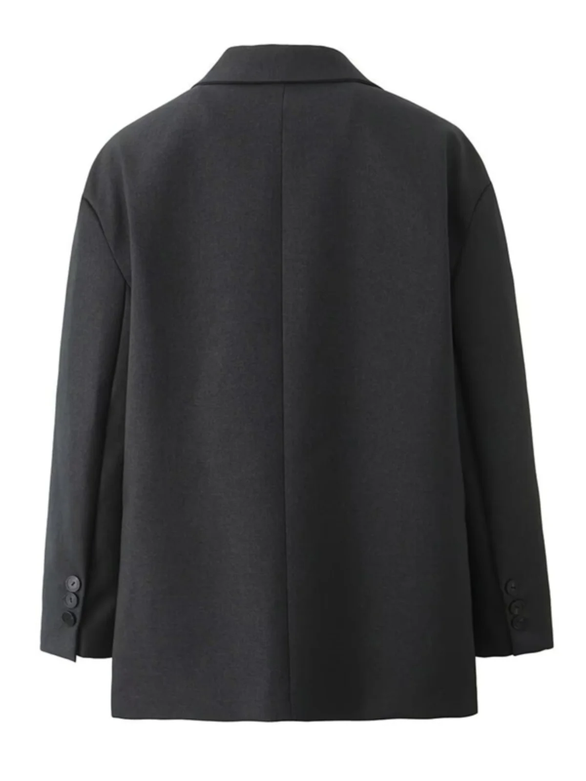 Boyfriend Sle كبيرة الحجم عادية بسيطة صورة ظلية البدلة Jaet خمر التخسيس لحام الشارع الشهير معطف طويل Sve ميدي