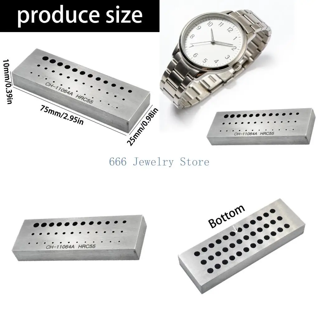 f2td-practical-steel-triple-row-punching-block-for-jewelry-making-and-repair