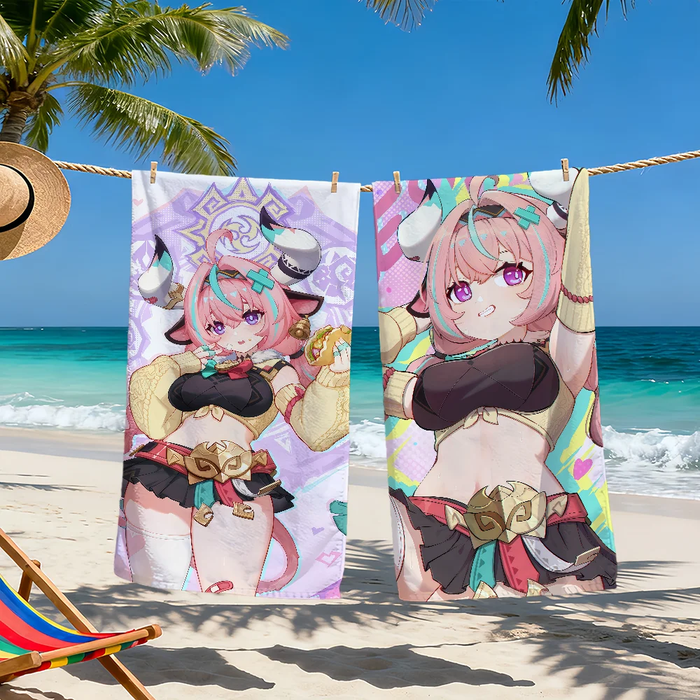 kawaii Varesa Genshin Impact fanart Towel Soft Beach Towels Quick Dry Pool Towel for Travel Gym bathing Spa Camp sport Gift