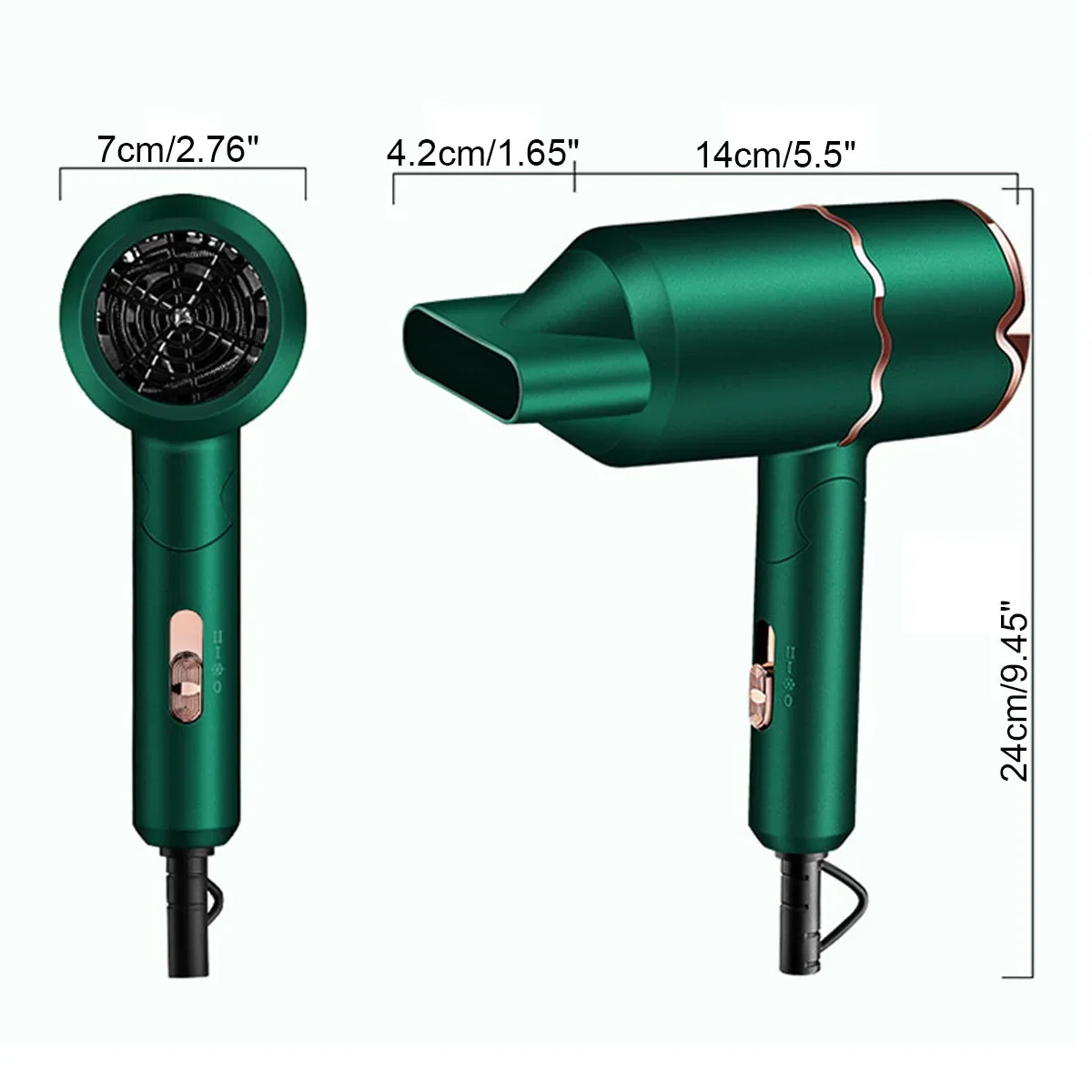 Secador de pelo profesional de 220V y 1000W, potente secador de pelo eléctrico con iones negativos, luz azul, viento frío y caliente