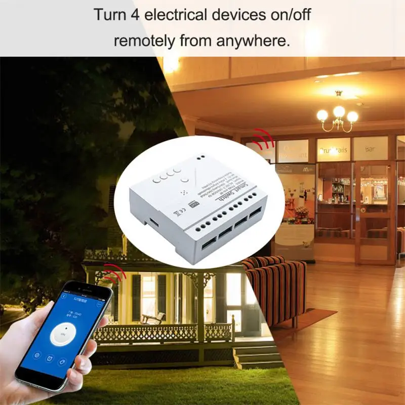 Tuya Smartlife WIFI Automation Relay Module Controller DC 7-32V 85-250V RF Remote Control Switch Work With Alexa Home