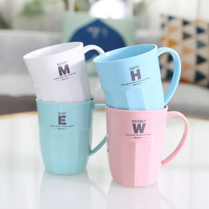 

Plastic Cup Portable Creative Personality Mouthwash Trend European and American Couple Mark Children's Tooth