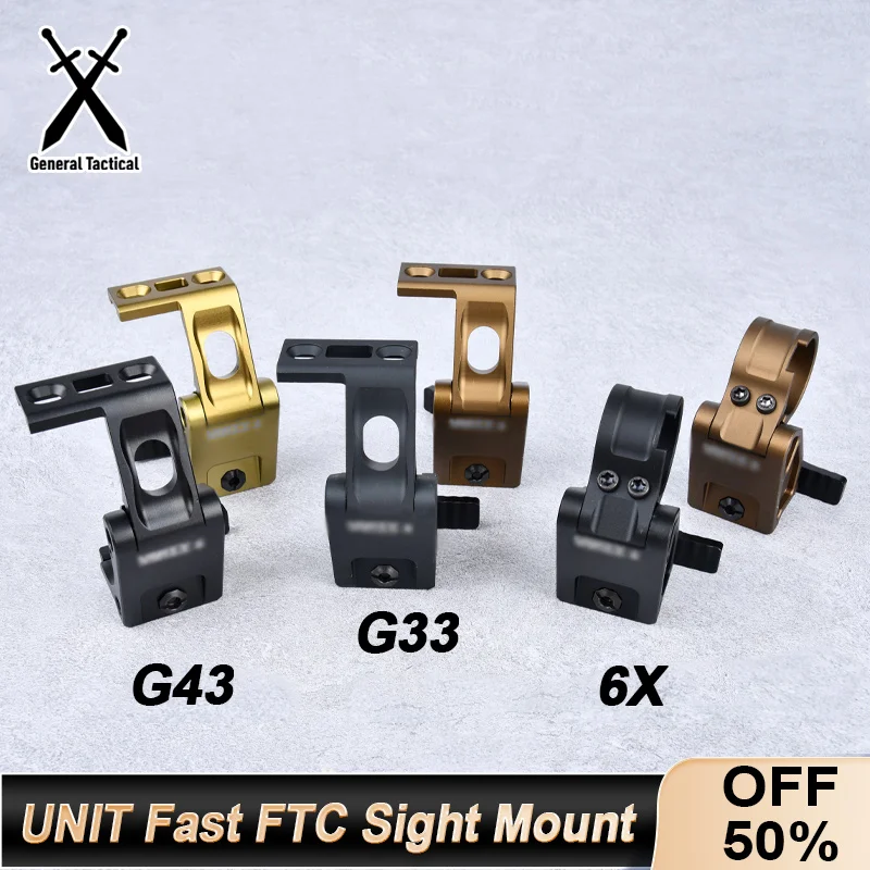 

Tactical Airsoft UNIT Fast FTC Sight Mount CNC For G43 G33 6X-Mag-1 Aimpo Magnifier 558 EXPS Foldable Hunting Gun Weapon Scope