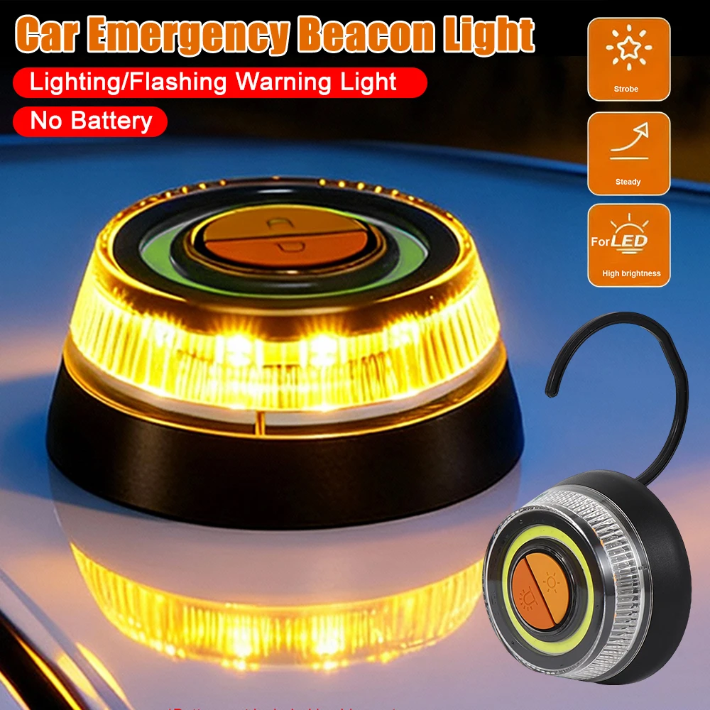 

Car Emergency Beacon Light Strobe Safety Warning Light with 2 Light Modes for Vehicles Motorcycles Lighting Car Signal Lamp