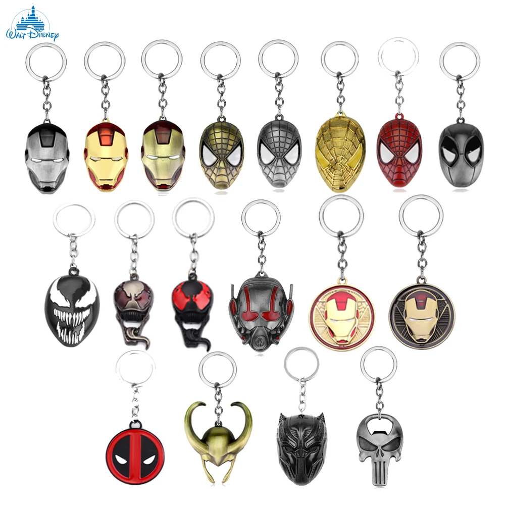 Disney Movie Avengers Superhero Keychain Pendant Trendy Spiderman Keyring Fashion Iron Man Key Holder Gifts For Fans Friend