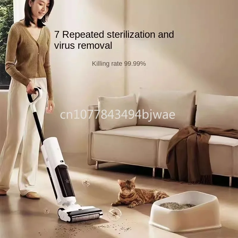 XIAOMI MIJIA Wireless Floor Washer 2C Antibacteri Wet And Dry Vacuum Cleaners Self Cleaning Crawler Roller Brush Washing Mopping