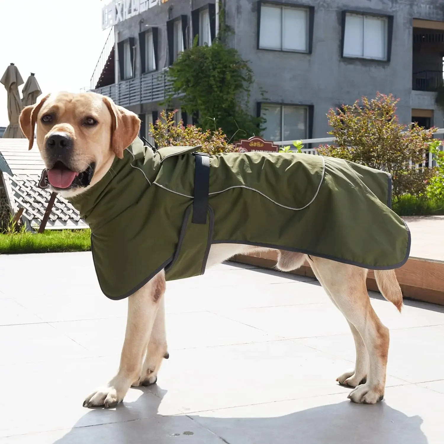 Winter Clothes for Dogs Windproof Vest Adjustable Clothes with Harness Cold Weather Waterproof Outfit for Small Medium Large Dog - view 2