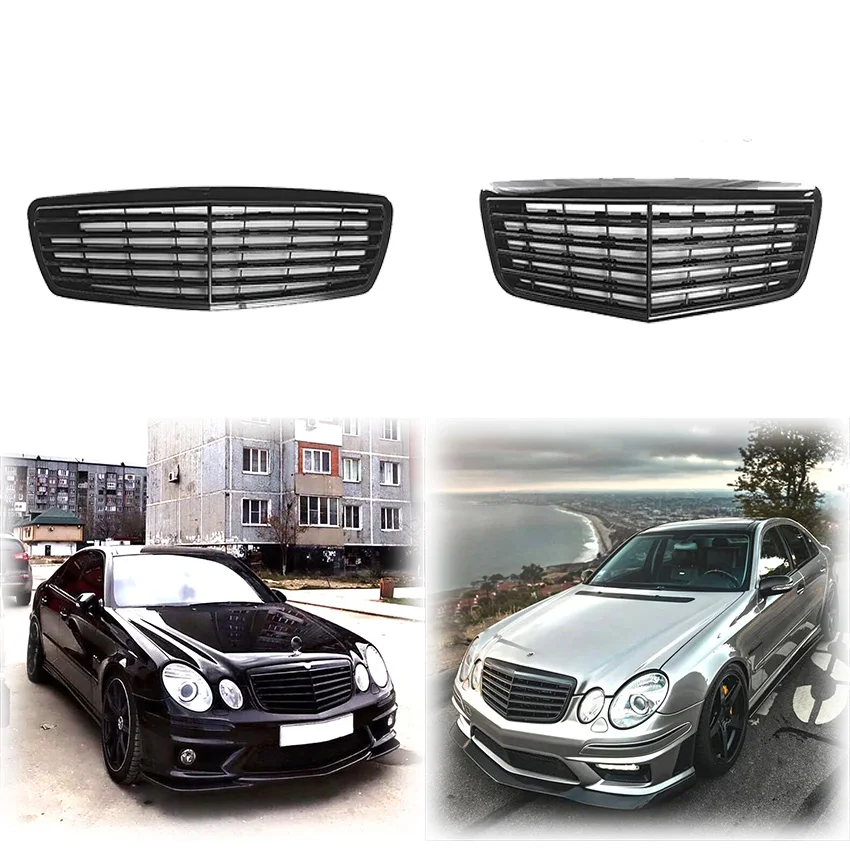 

2002-2009 для Mercedes Benz E Class W211 E280 E320 E350 E400 E500 Решетки Передний бампер Гоночные решетки Глянцевый черный