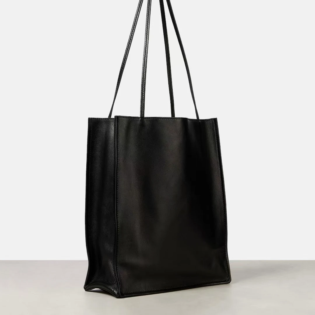 

Sheepskin Tote Bag Women's Bag Genuine Leather Handbag Large Capacity Simple Fashion NEW Shoulder Bag Commuter Bag