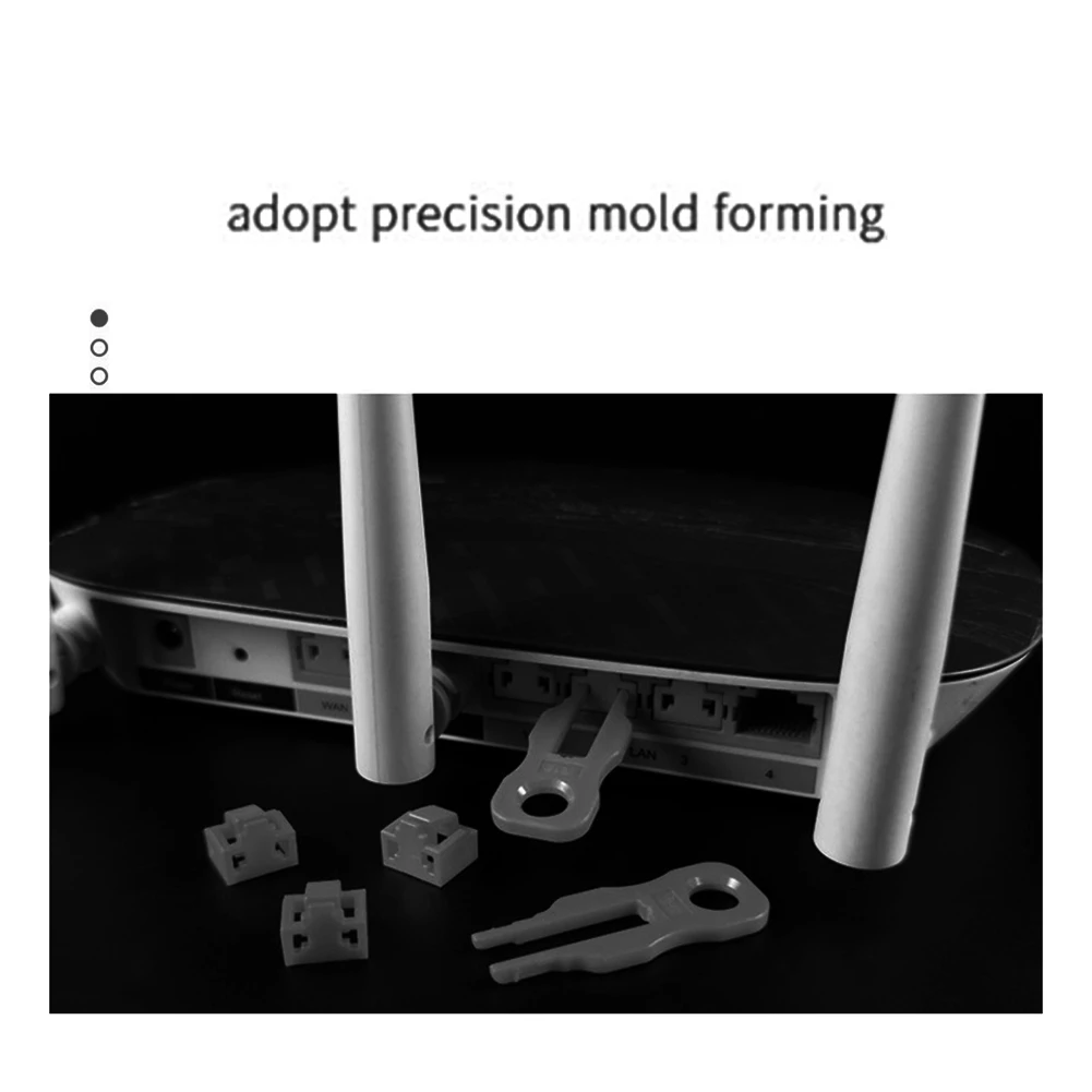 HDL RJ45 Port Lock Kit with Key - Ethernet Port Security Blocker, Anti Dust Cap Protector for Router & Computer Ports