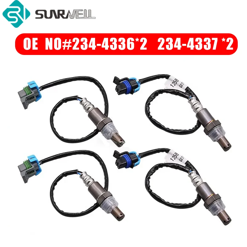 4PCS 234-4336 234-4337 2344336 2344337   New Upstream Downstream Oxygen Sensor For Chevy Avalanche Suburban 1500 Tahoe GMC Yukon