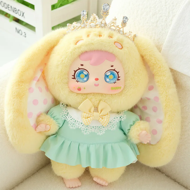 Venda quente samuel coroa coelho 400% caixa cega de pelúcia kawaii menina coração quarto decoração boneca caixa surpresa menina festival presente