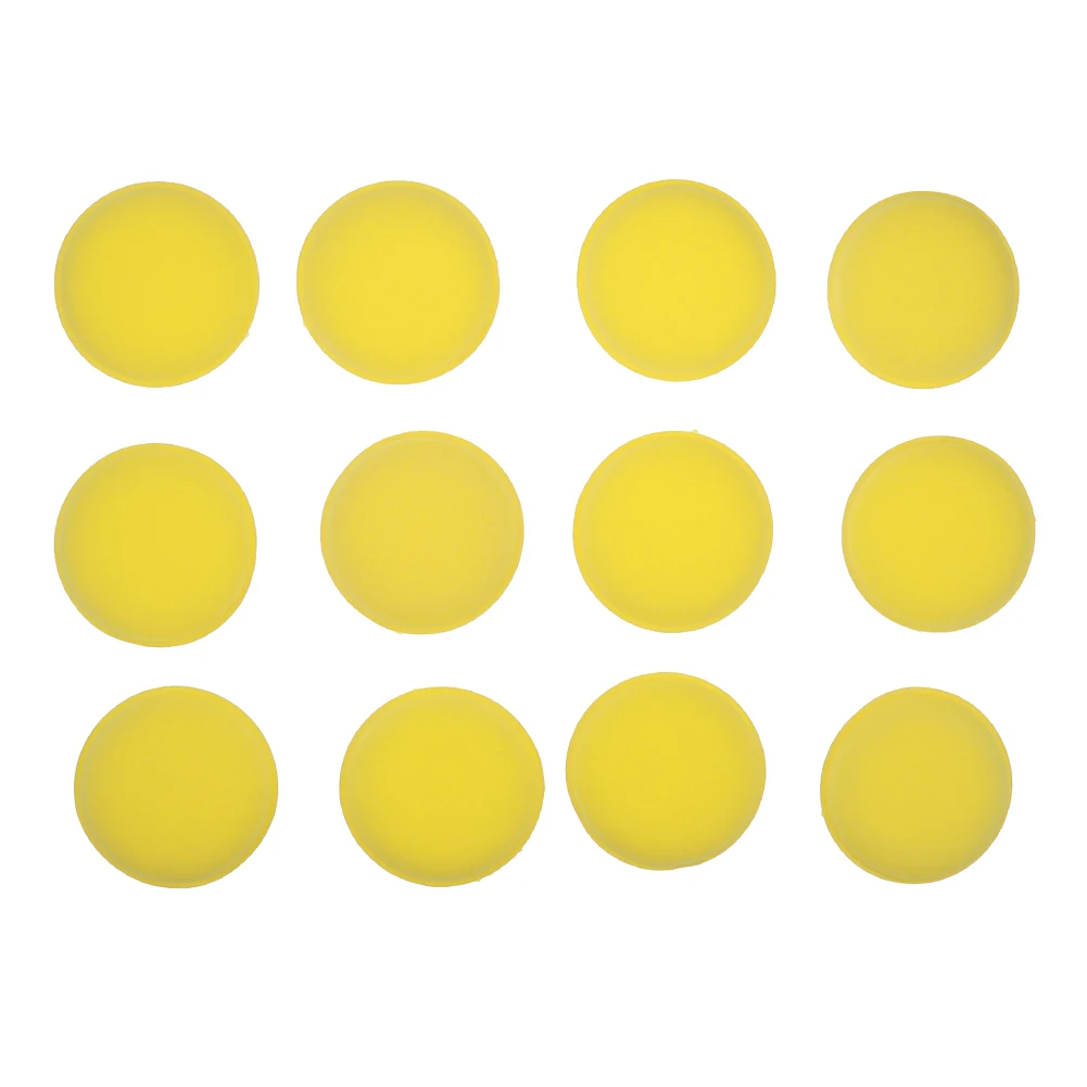 

12 шт./лот, желтые поролоновые аппликаторы для полировки автомобиля, губки для вощения