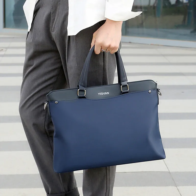 New Business Men Handbag Fashion Oxford slip custodie per documenti borsa per Laptop di grande capacità borsa a tracolla maschile