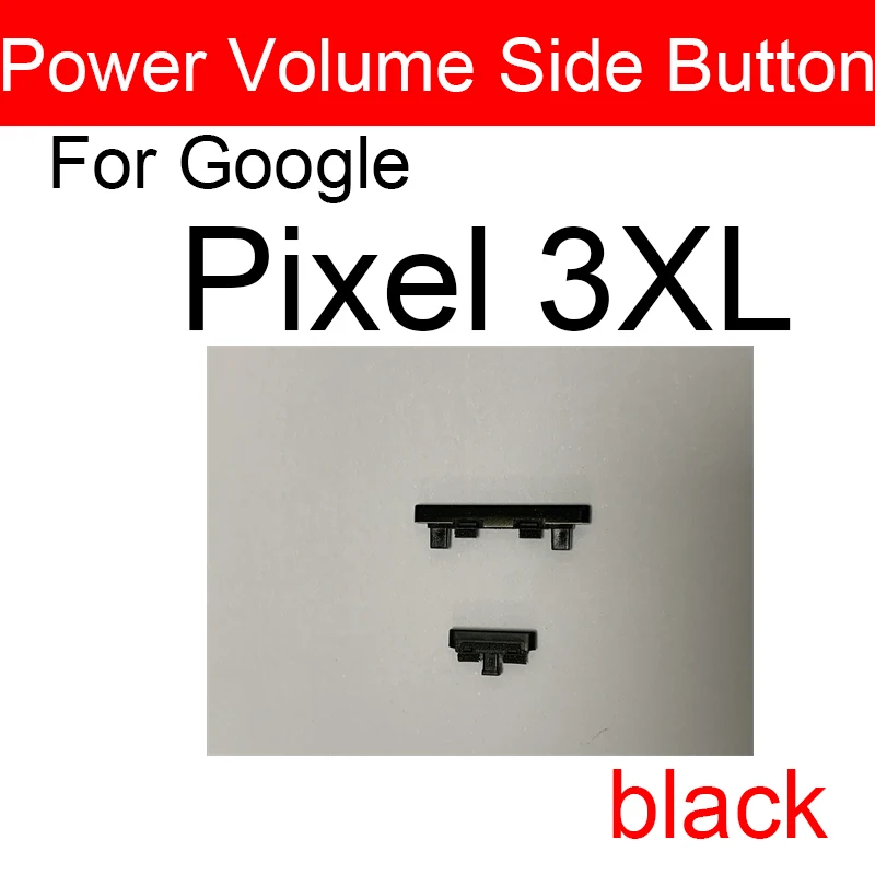 Botão lateral de energia e volume para Google Pixel 3 3XL 3A 3AXL Peças de reparo de chave lateral de volume de energia