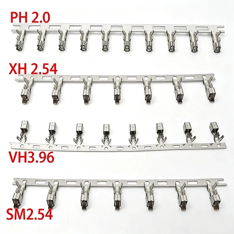 100Pcs PH 2.0 / XH 2.54 / SM 2.54 / VH 3.96 Male Female Connector Housing Terminal For Wire Crimp