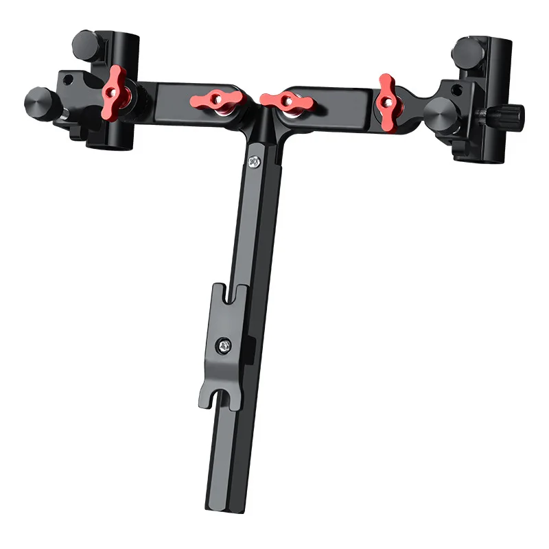 Folding Universal Double Rod Holder 2-in-1 Aluminum Alloy for Fishing Box Seat 360° Swivel Bracket