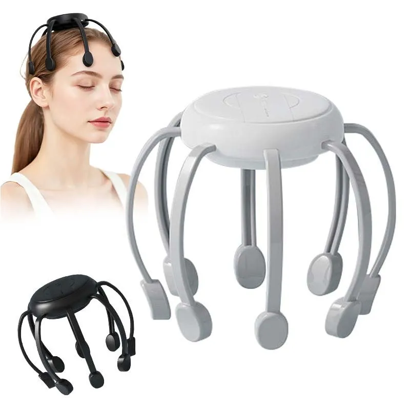 Electric Eco-Friendly Scalp Massager Smart Fully Automatic Vibration 360 Degree Head Massager Cordless Portable Head Scratcher