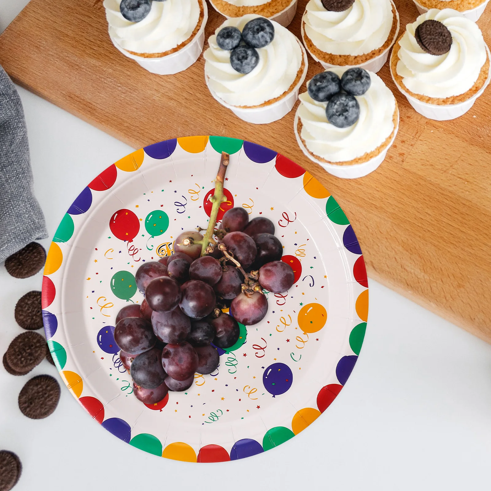 

10 Pcs Disposable Cake Party Supplies Multi Function Snack Household Food Gathering Dinner Paper Plates Festival Snack Plates