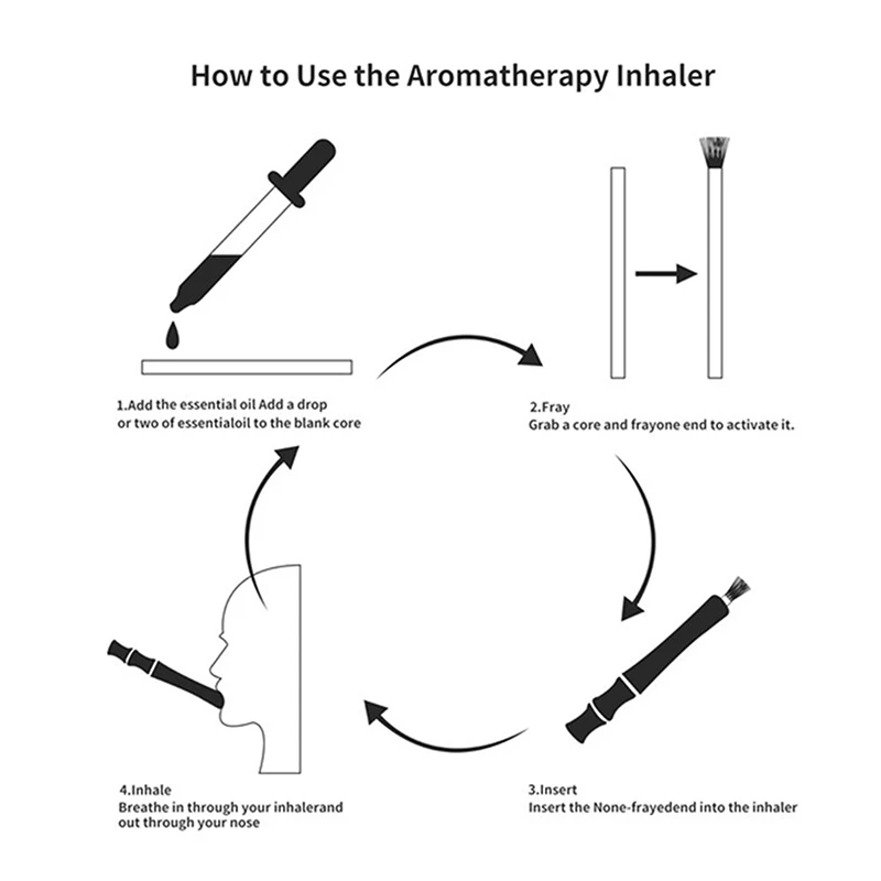 Inhalador de aromaterapia para aceites esenciales, inhalador para dejar de fumar, difusor Personal de madera para aceites esenciales con varillas de fibra