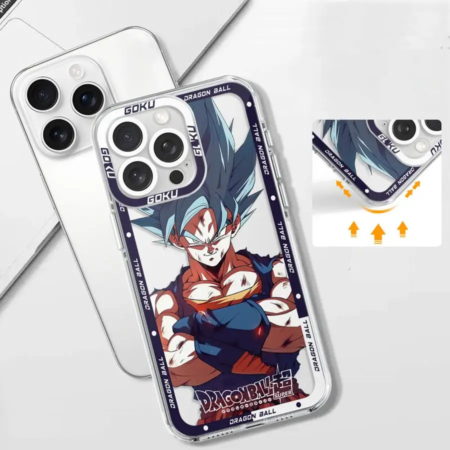 حافظة لهاتف آيفون XR 17 Air 16 15 14 Plus 16e 12 Mini 7 8 13 12 11 Pro MAX من Dragon Ball Manga Son Goku