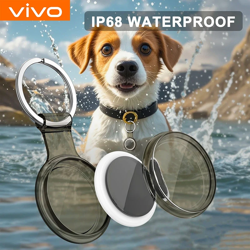 

VIVO водонепроницаемый анти-потерянный брелок-держатель чехол из ТПУ для Apple Airtag собака кошка ошейник для домашних животных трекер защитный полный чехол