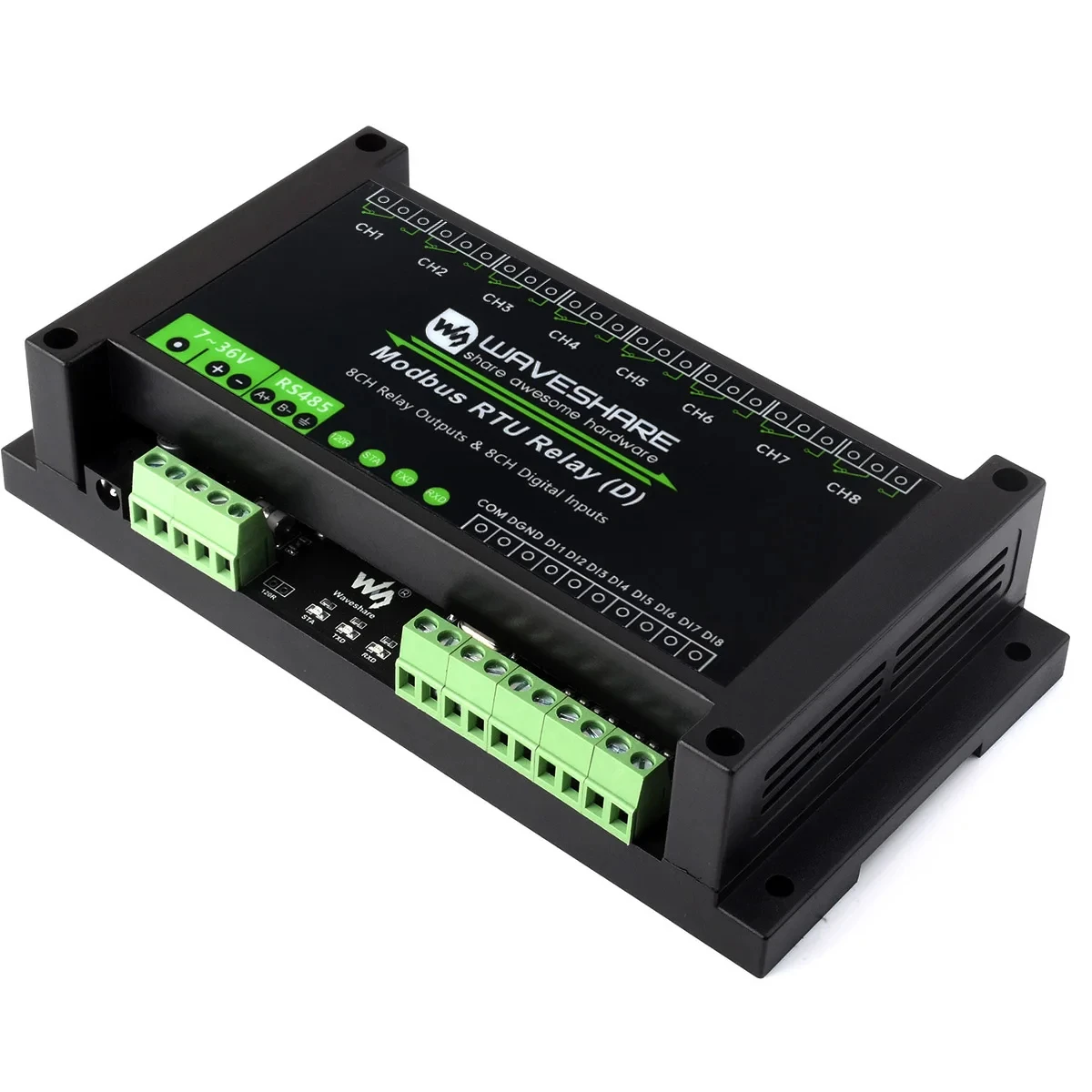 waveshare-industrial-modbus-rtu-8-ch-relay-module-d-with-digital-input-and-rs485-modbus-rtu-protocol-7~36v-power-supplyb578