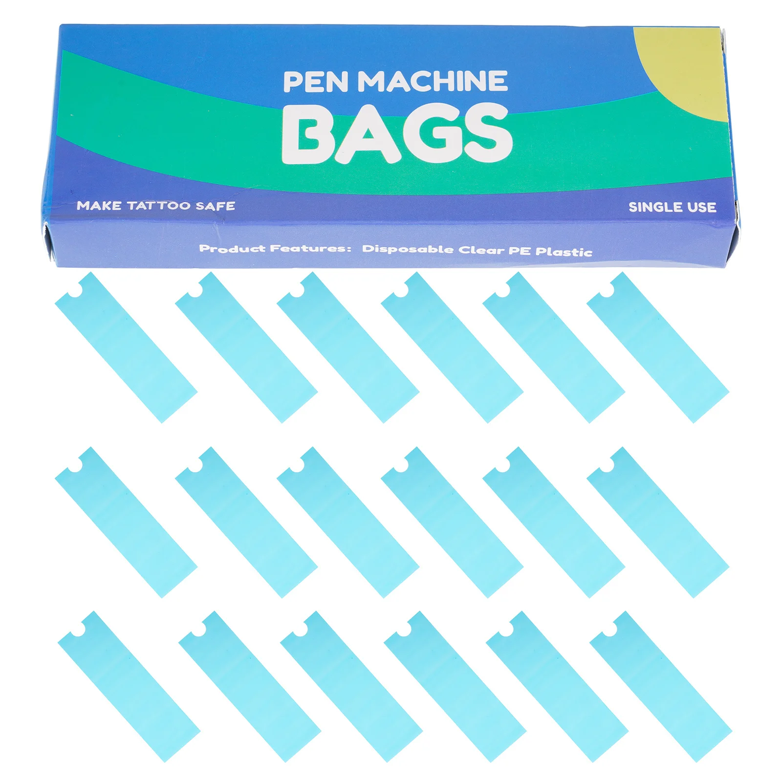 200 قطعة ماكينة رسم الوشم التجميلي غطاء القلم سهل الاستخدام مريح عملي قلم الوشم البلاستيك كم الوشم العرض